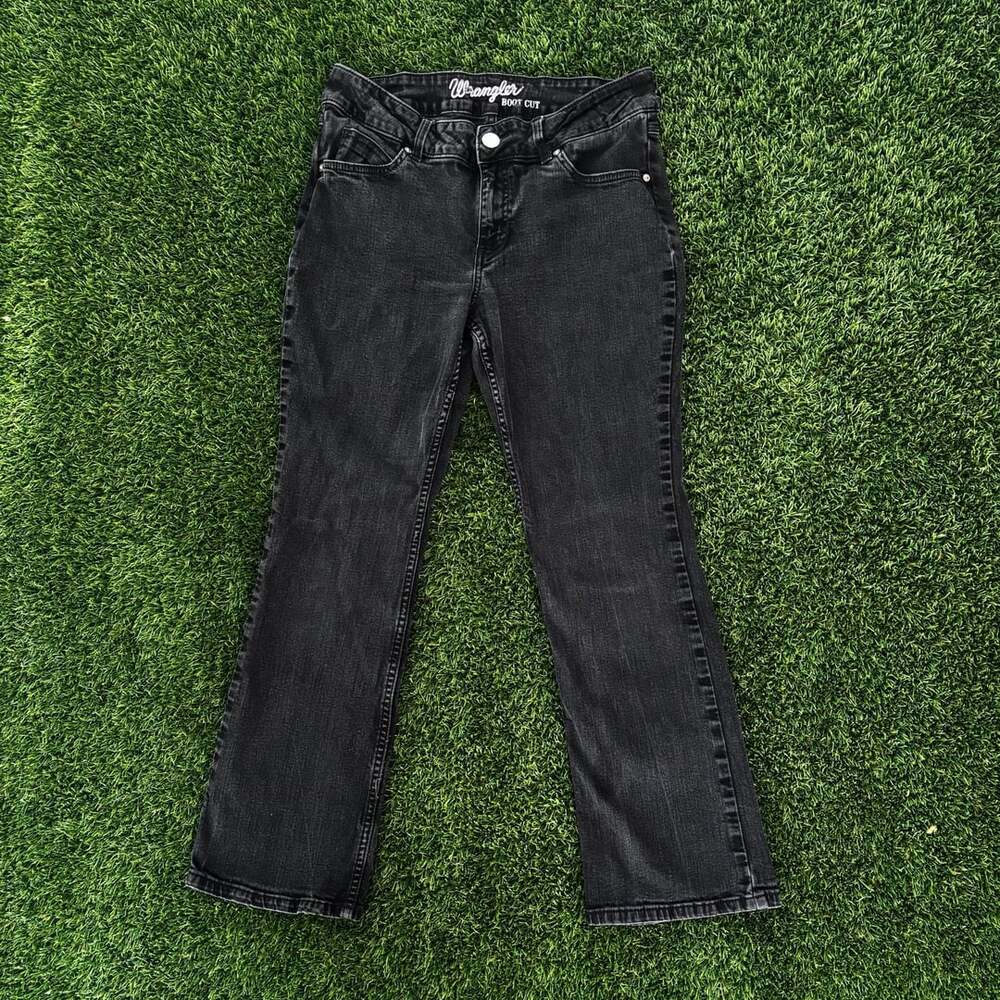 Wrangler Mae Mid-Rise Bootcut Jeans Size 30x30 Black Denim
